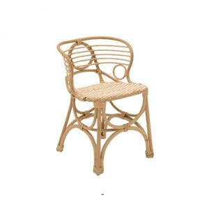 Kok Maison Fauteuil enfant en rotin beige assise tressee