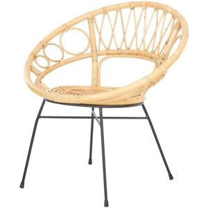 Rotin Design Fauteuil coquille en rotin beige