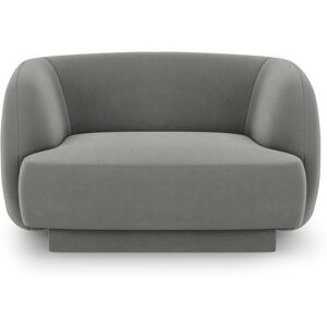 Micadoni Home Fauteuils en tissu velours gris clair