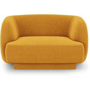 Micadoni Home Fauteuils en tissu velours jaune