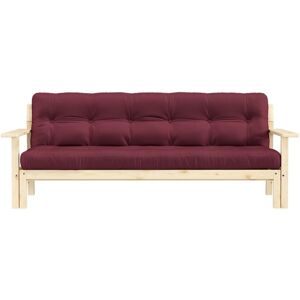 Karup Design Canape convertible en pin massif avec futon bordeaux 2 places