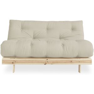 Karup Design Canape convertible en pin massif avec futon beige 140x200