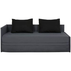 Relaxima Banquette gigogne, 195 x 93 x 85, matelas Dunlopillo, gris-noir