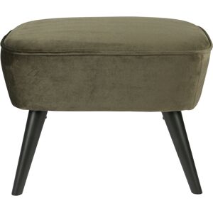 WOOOD Repose-pieds velours design scandinave olive