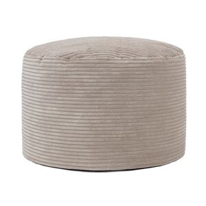 Icon Pouf velours côtele beige galet