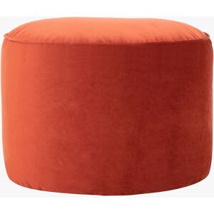 Icon Pouf repose-pieds rond velours terracotta