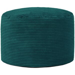 Icon Pouf velours côtele bleu canard