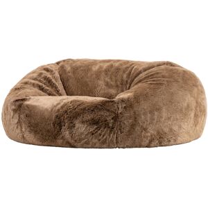 Icon Pouf geant canape fausse fourrure beige vison