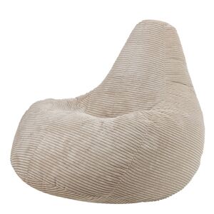 Icon Pouf inclinable velours côtele beige galet