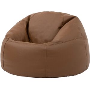 Icon Pouf cuir marron