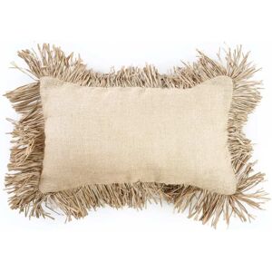 Bazar Bizar Coussin en jute et raphia naturel 30x50