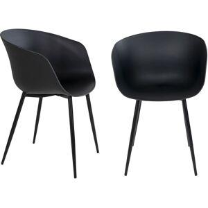 House Nordic 4 Fauteuils en polypropylene noir RODA