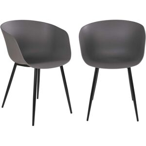 House Nordic 4 Fauteuils en polypropylene gris RODA