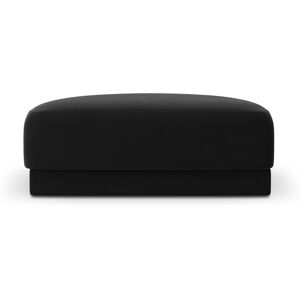 Micadoni Home Pouf 1 place en tissu velours noir