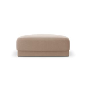 Micadoni Home Pouf 1 place en tissu velours cappuccino