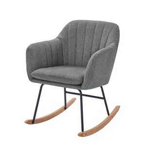 Baita Fauteuil tissu gris rocking chair
