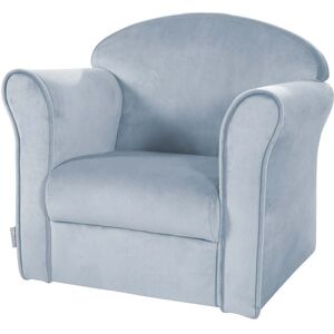 roba Fauteuil club pour enfant assise confortable en velours bleu