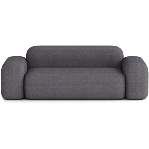 ATIO Canape Droit Contemporain 2 Places en Tissu Gris Fonce