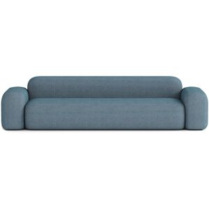 ATIO Canape Droit Contemporain 4 Places en Tissu Bleu