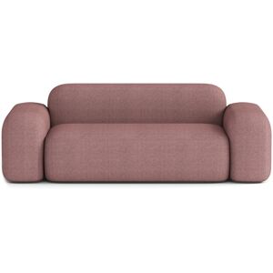 ATIO Canape Droit Contemporain 2 Places en Tissu Rouge