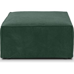 Homifab Pouf en velours côtele vert foret