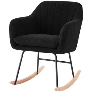 Baita Fauteuil a bouclette noir rocking chair