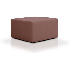 DIVA SALON Pouf carre 1 place en tissu rose fonce