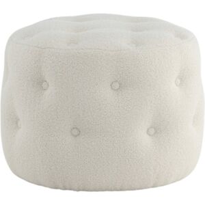 Venture Home Pouf rond en polyester teddy benjamin