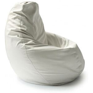 Talamo Italia Pouf en eco-cuir blanc