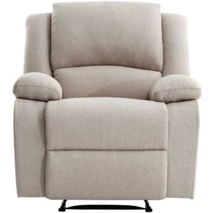 Usinestreet Fauteuil Relaxation manuel LEO en Tissu - Beige