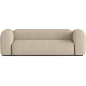 ATIO Canape Droit Contemporain 3 Places Tissu Beige