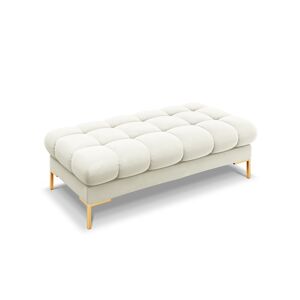 Micadoni Home Banc 2 places en tissu velours beige clair