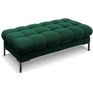 Micadoni Home Banc 2 places en tissu velours vert bouteille