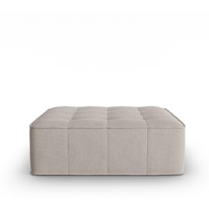 Micadoni Home Pouf 1 place en tissu structurel gris clair