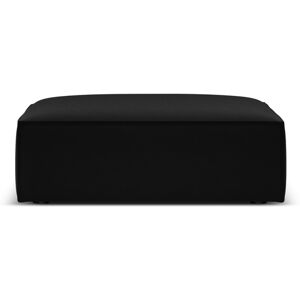 Micadoni Home Pouf 1 place en tissu velours noir