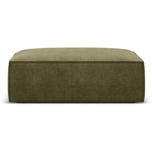 Micadoni Home Pouf 1 place en tissu chenille vert