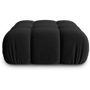 Micadoni Home Pouf 1 place en tissu velours noir