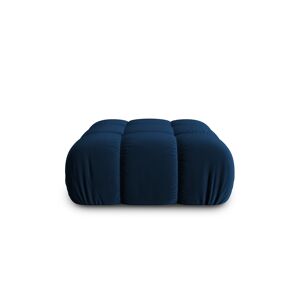 Micadoni Home Pouf 1 place en tissu velours bleu roi