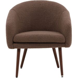 Meubles & Design Fauteuil tendance en peluche marron