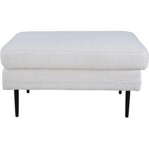 Meubles & Design Pouf rectangulaire en tissu boucle blanc