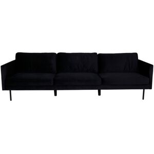 Meubles & Design Canape droit 3 places en velours noir