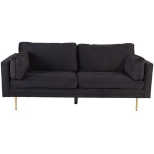 Meubles & Design Canape 3 places en velours et pied en metal noir