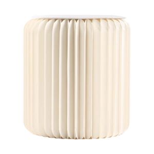 Ideanature Pouf design en carton plie 35 cm blanc casse