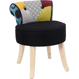 The Home Deco Factory Tabouret bas patchwork eleonor multicolore