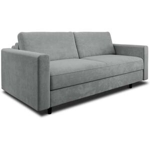 Sia Home Canape convertible express dunlopillo velours gris beton 160cm