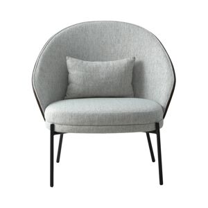 House Nordic Fauteuil en tissu et metal gris clair