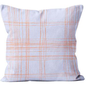 Coast And Valley Coussin tendance velours Bleu Orange 60x60cm