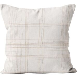 Coast And Valley Coussin tartan velours Creme 60x60cm