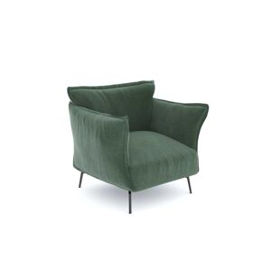 Sia Home Fauteuil velours texture vert emeraude