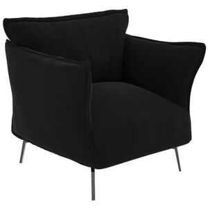 Sia Home Fauteuil velours Noir